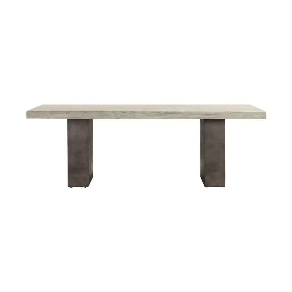 Abbey Concrete and Grey Oak Wood Coffee Table Armen Living