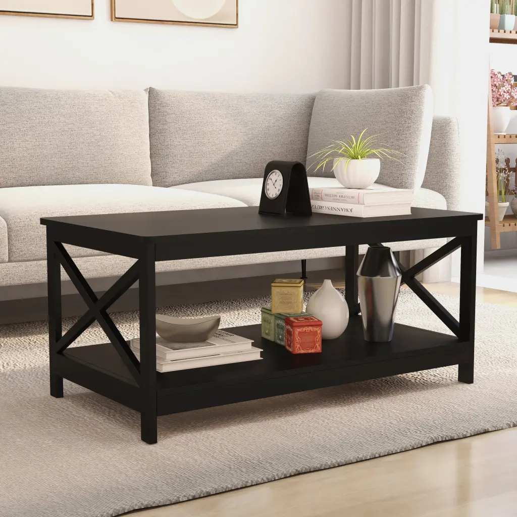 Coffee Table Oxford End Table Black Hue Black MDF Modern Design cl worthy houseware co.-ltd.