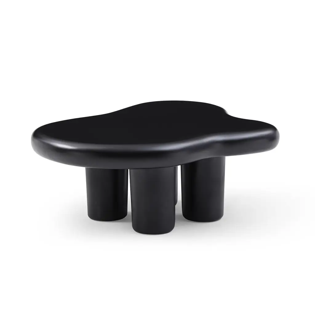 DeeHome Cute Cloud Coffee Table Living Room Black 35.43inch