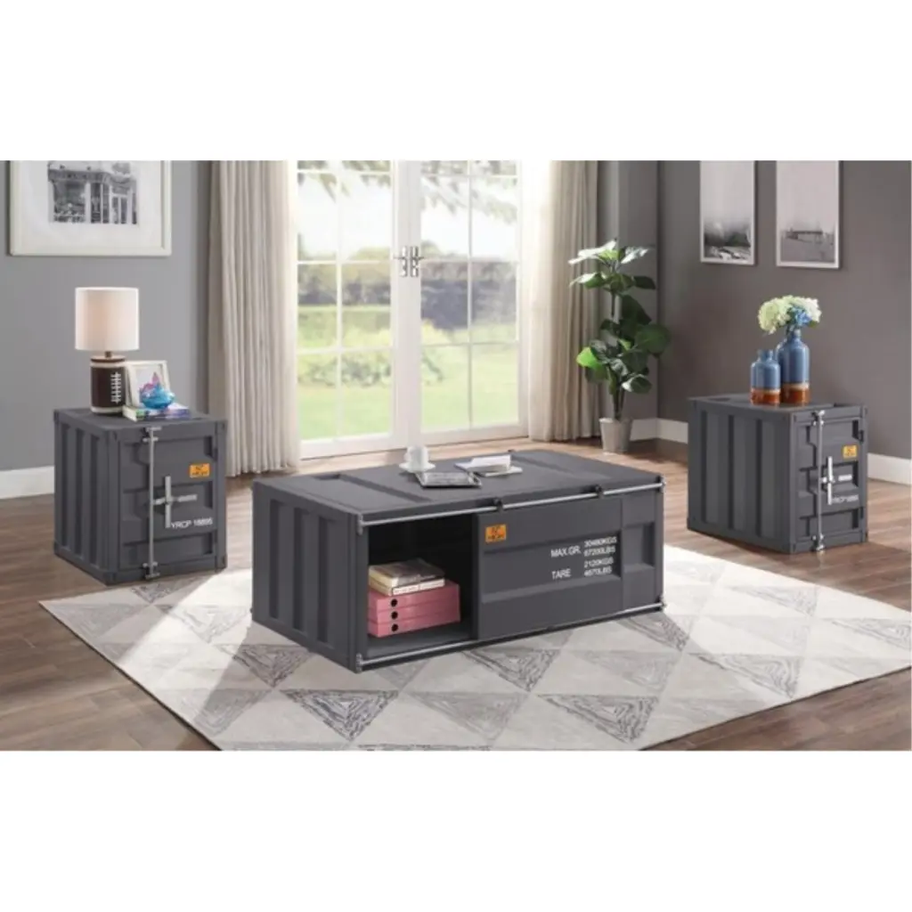 Ergode Gunmetal Coffee Table Modern Living Room