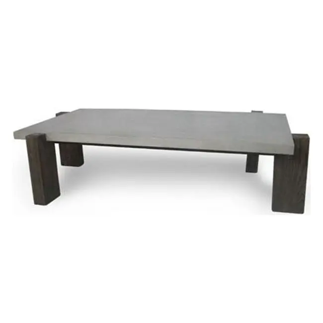 14 x 33 x 59 Walnut Dark Gray Concrete Rectangular Coffee Table Fancy Fixtures