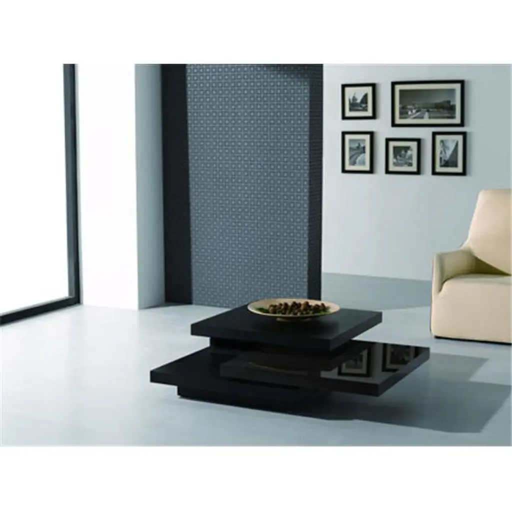 J M Furniture 175151 Modern Dark Oak Brown High Gloss Coffee Table J&M Furniture