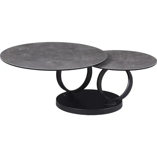 J M Furniture 18889-CT 31.5-51.7 x 31.5 x 16.5 MC Dallas Coffee Table Black J&M Furniture