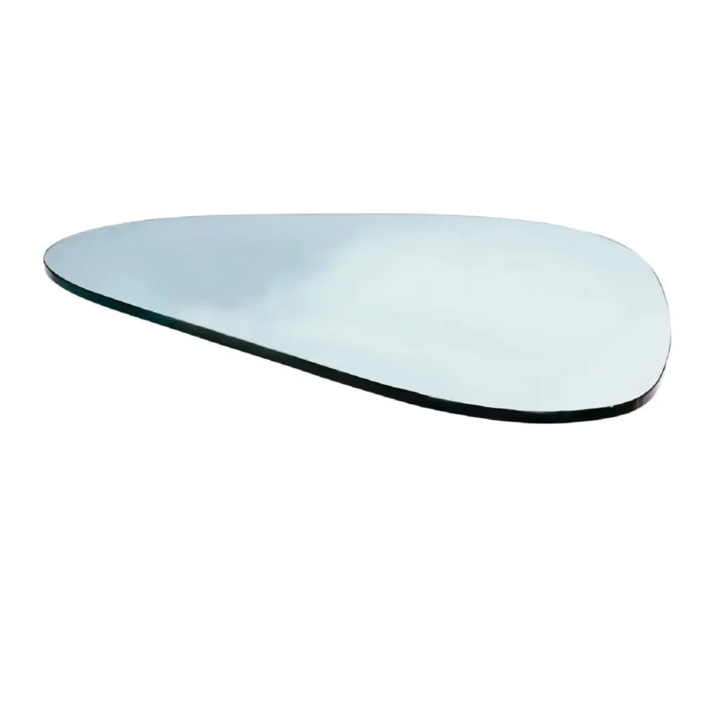 LeisureMod Imperial Triangle Coffee Table Glass Top