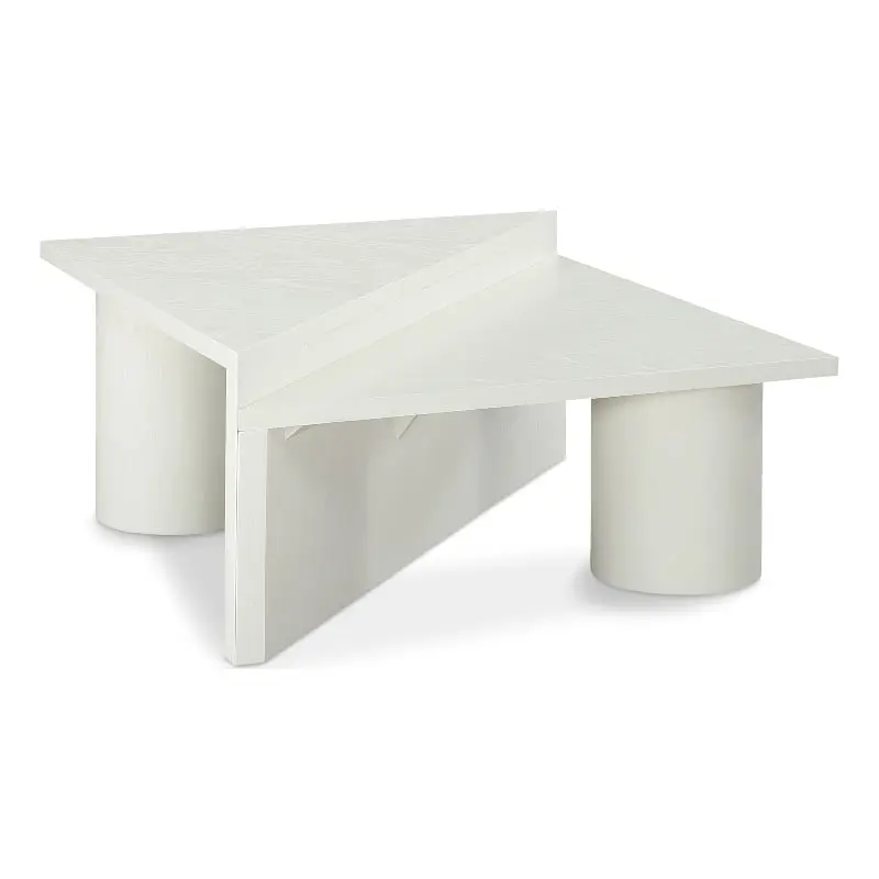 Meridian Furniture Pavillion White Coffee Table Minimalist Living Room Center Table