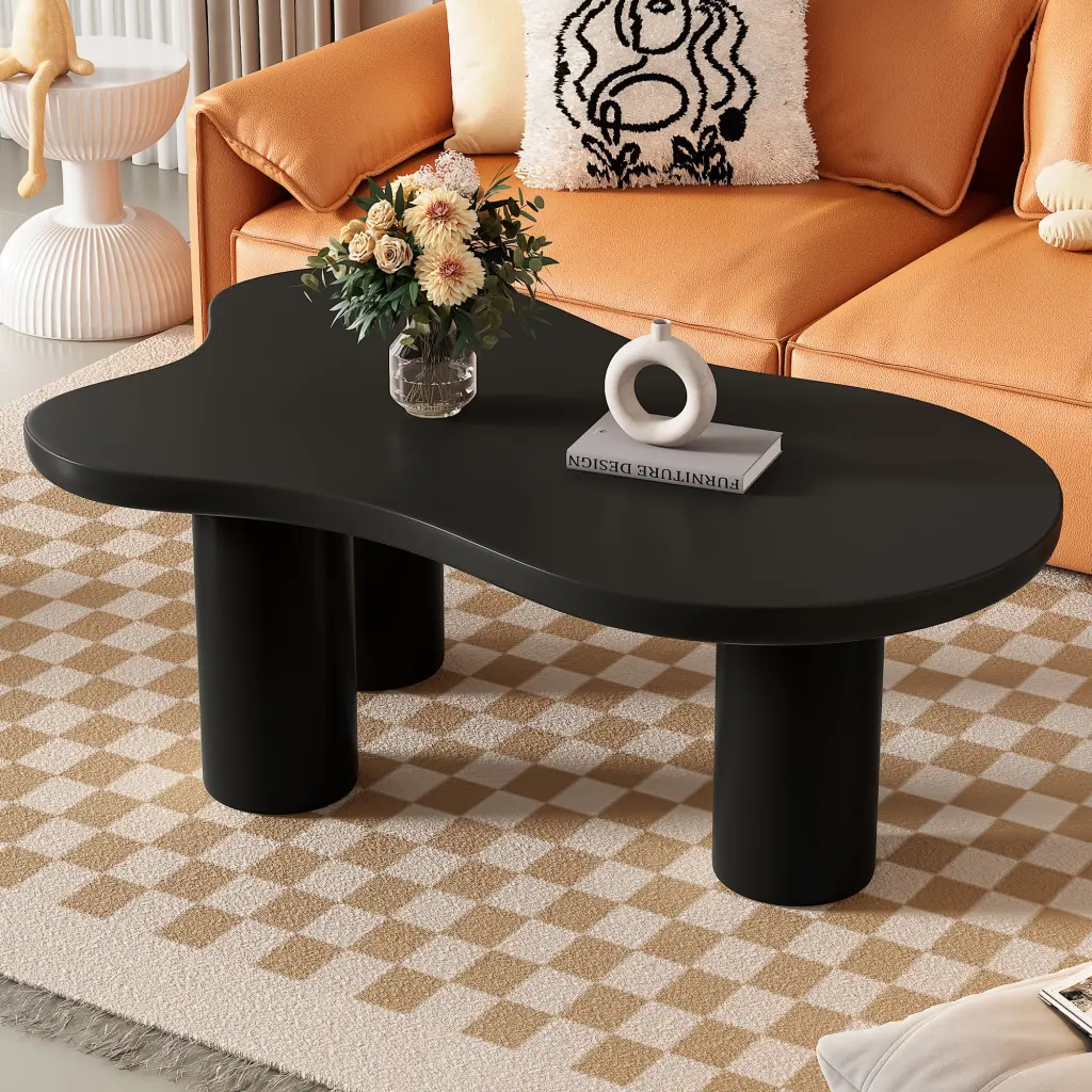 44x25.9 Inch Easy Assembly Cloud Coffee Table 1.5 Inch Thick Tabletop rnb