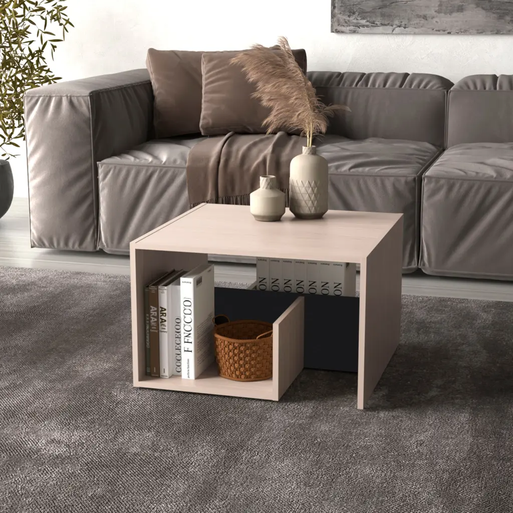 Everet 25 Inch High Coffee Table Multi Desk Top Primary Living Space Modern rta muebles colombia