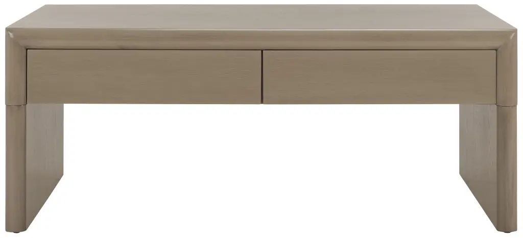 SAFAVIEH Rune Contemporary Coffee Table Drawers Sandy Grey 47.2 Inch