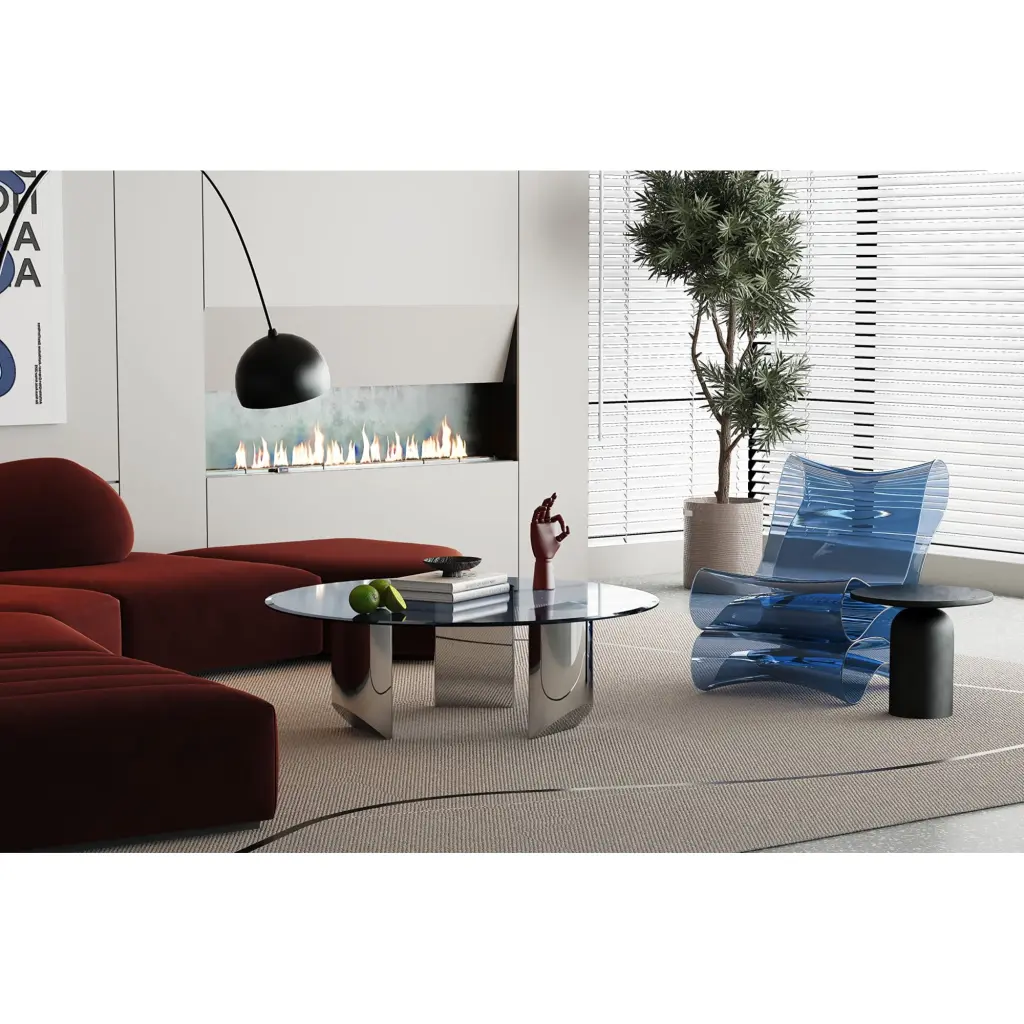Whiteline Modern Living Naomi Coffee Table Grey