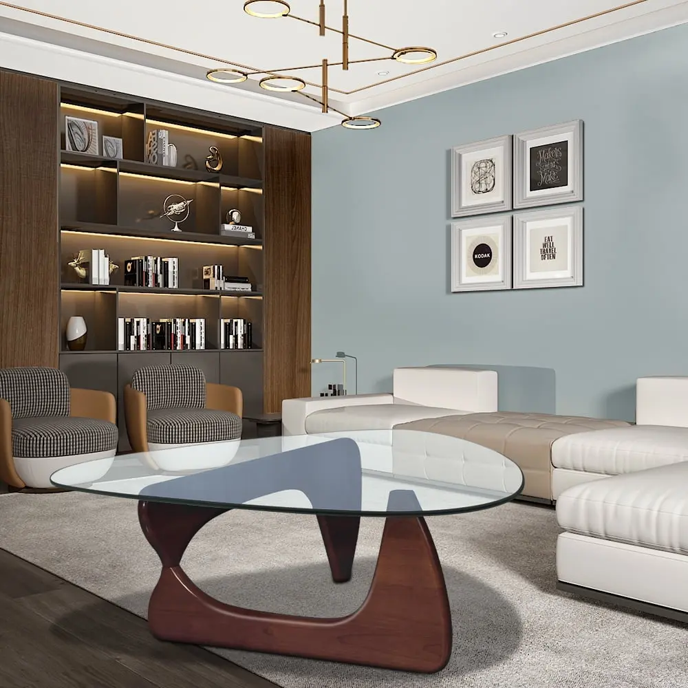 Home Modern Triangle Coffee Table Unique Geometric Design Living Room Center Table Wobythan
