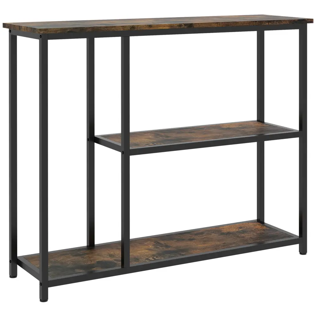 Homcom 39 Inch Console Table Modern Sofa Table 2 Storage Shelves aosom business