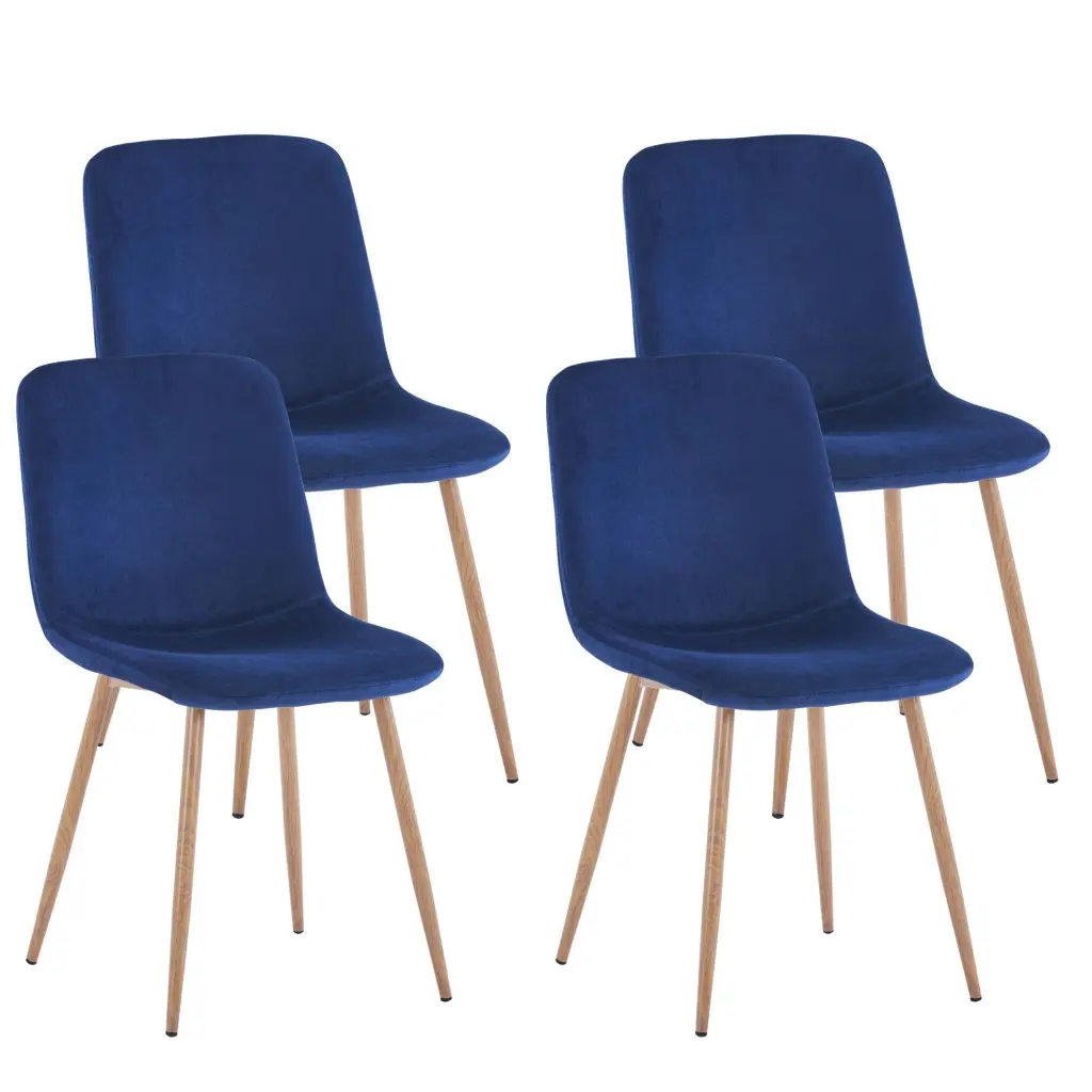 Dining Chair 4Pcs Blue Modern Style Technology Suitable Restaurant Or Home Dining Room sailway