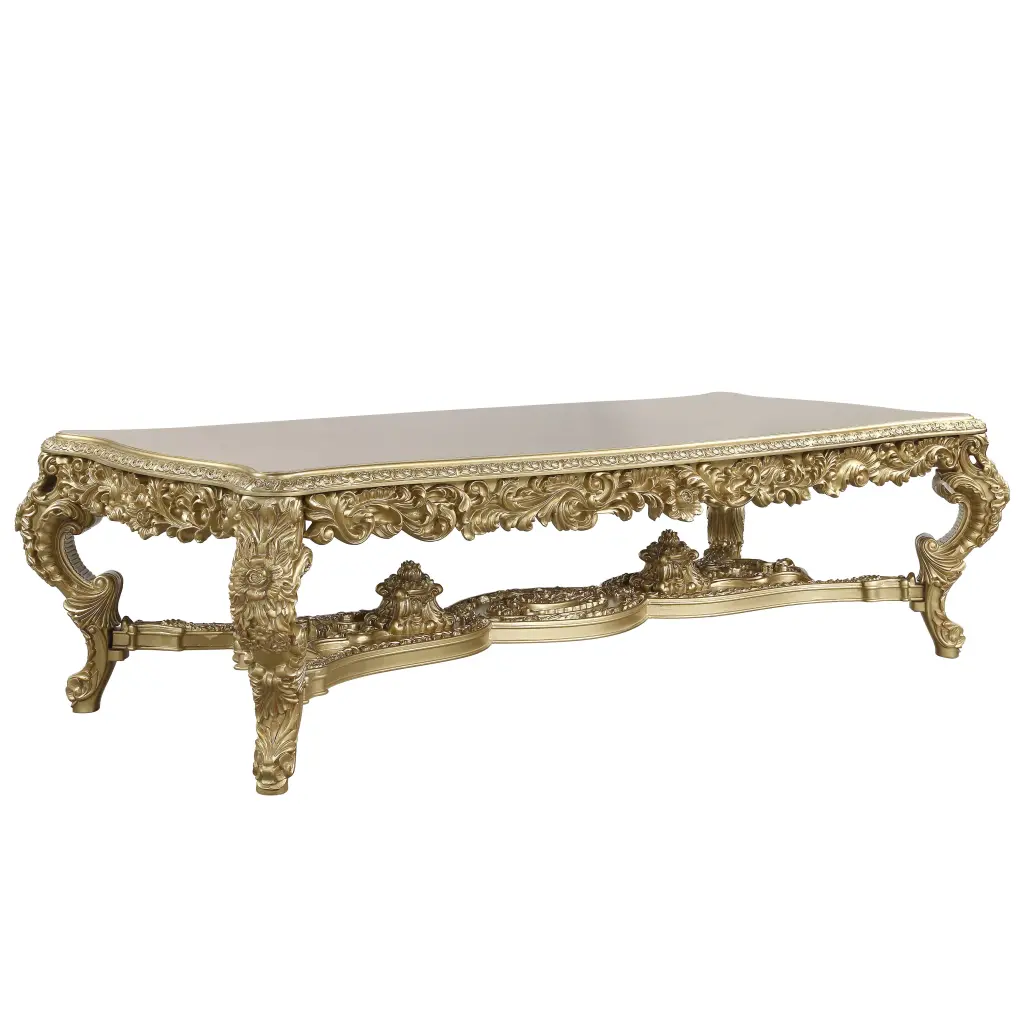 Bernadette Dining Table Precious Metal Finish and MDF Top acme onsite store