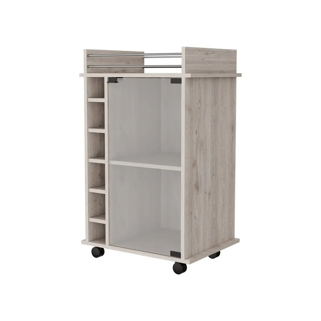 Valencian Nightstand Open Shelf and Cabinet, High Quality Brown Top rta muebles colombia