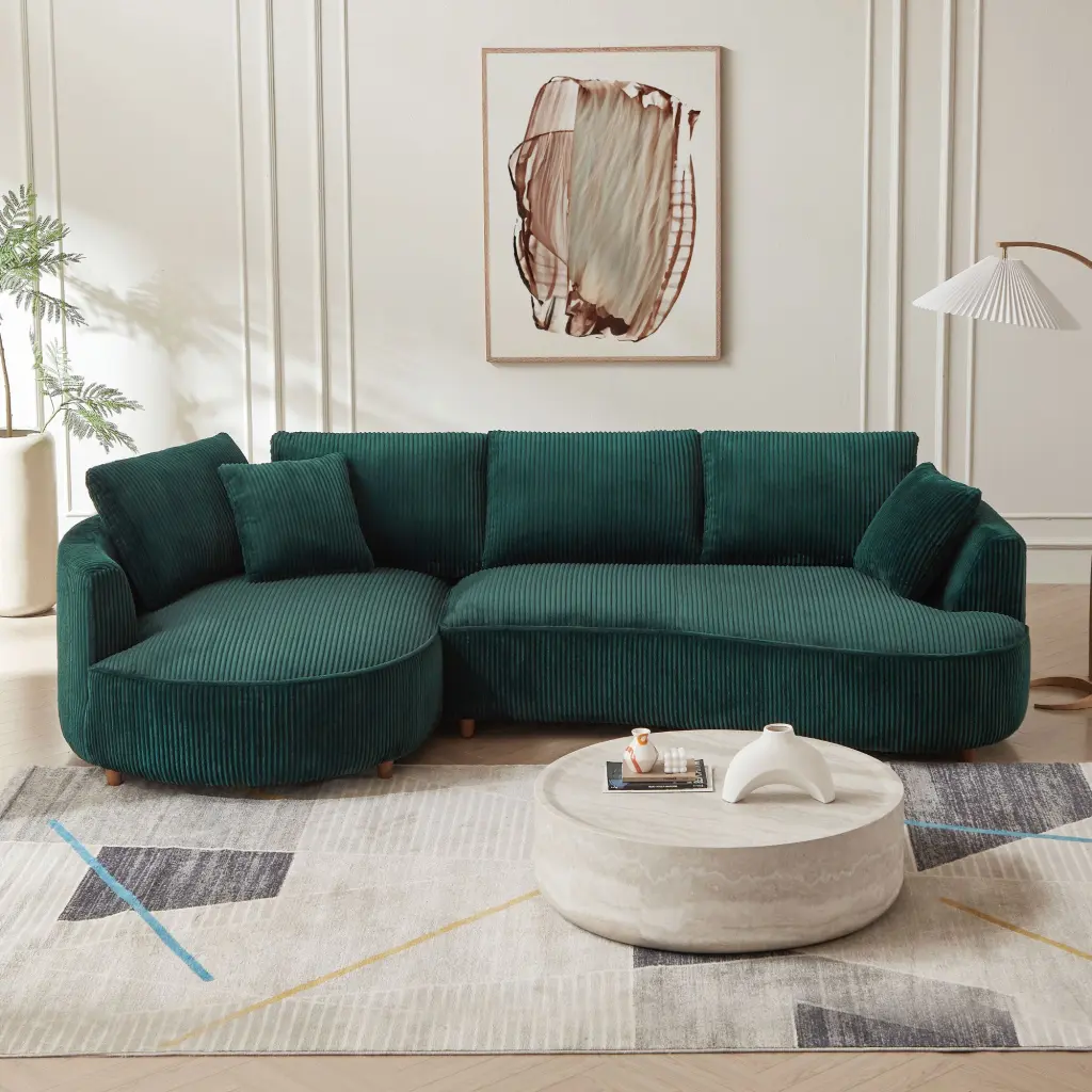 122 Inch Oversized Sectional Sofa Chaise Modern Comfy Couch justone interior