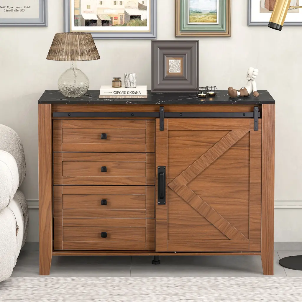 Drawer Gown Cabinet - Sideboard, Bar Cabinet, Buffet Server Console Dining Room jxy furniture