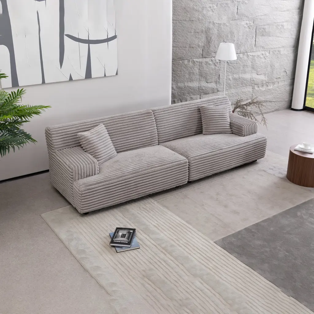 2291 G Modern Sofa, Cozy Cloud Sofa Soft Plush Corduroy Interior meetaking