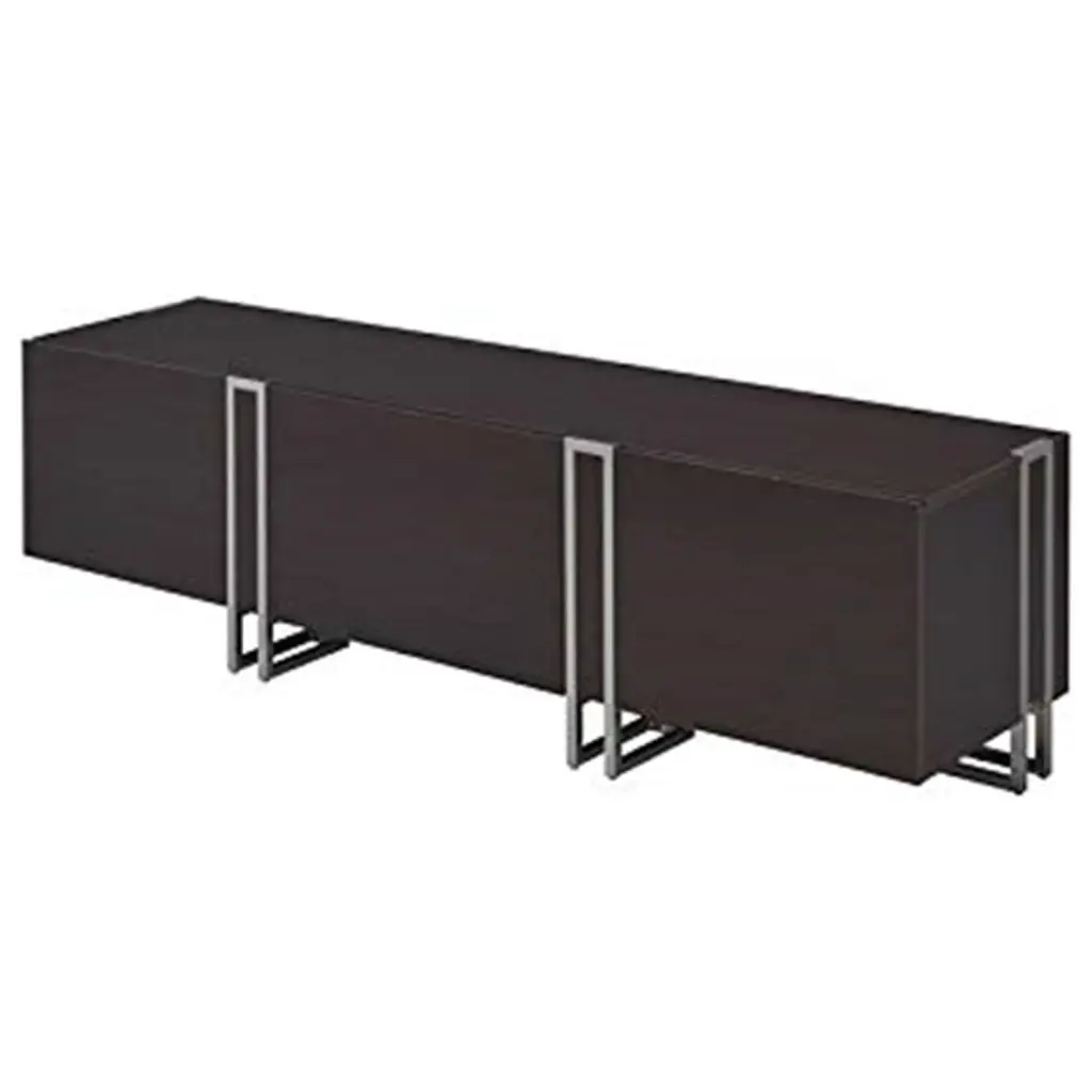 ACME Cattoes Rectangular Wood TV Stand Drop Down Door Dark Walnut Contemporary Furniture Acme Furniture