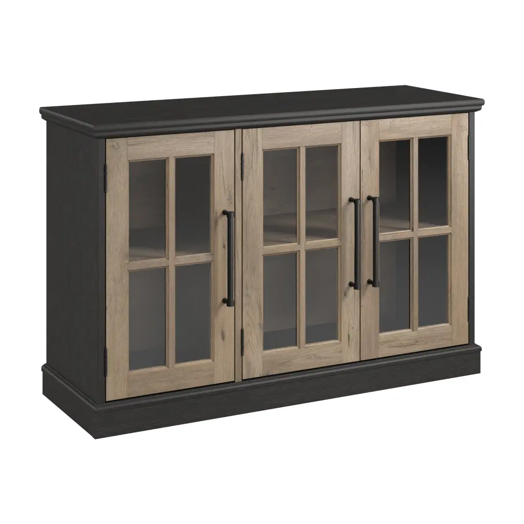 Bush Furniture Westbrook 46W Vintage Black TV Stand 65 Inch TV