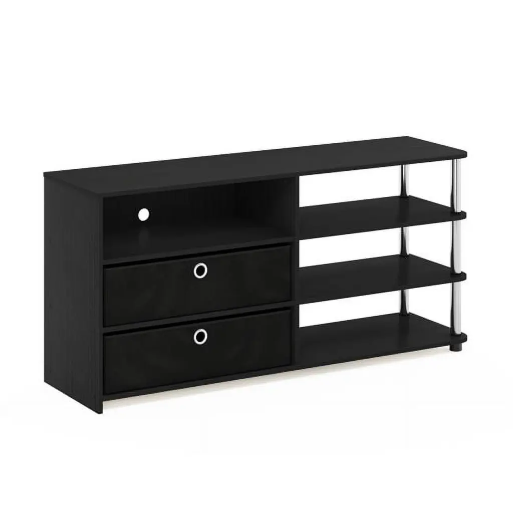 JAYA Simple Design TV Stand up to 55 Inch TVs Bins Americano Stainless Steel Tubes Lauren Ralph Lauren