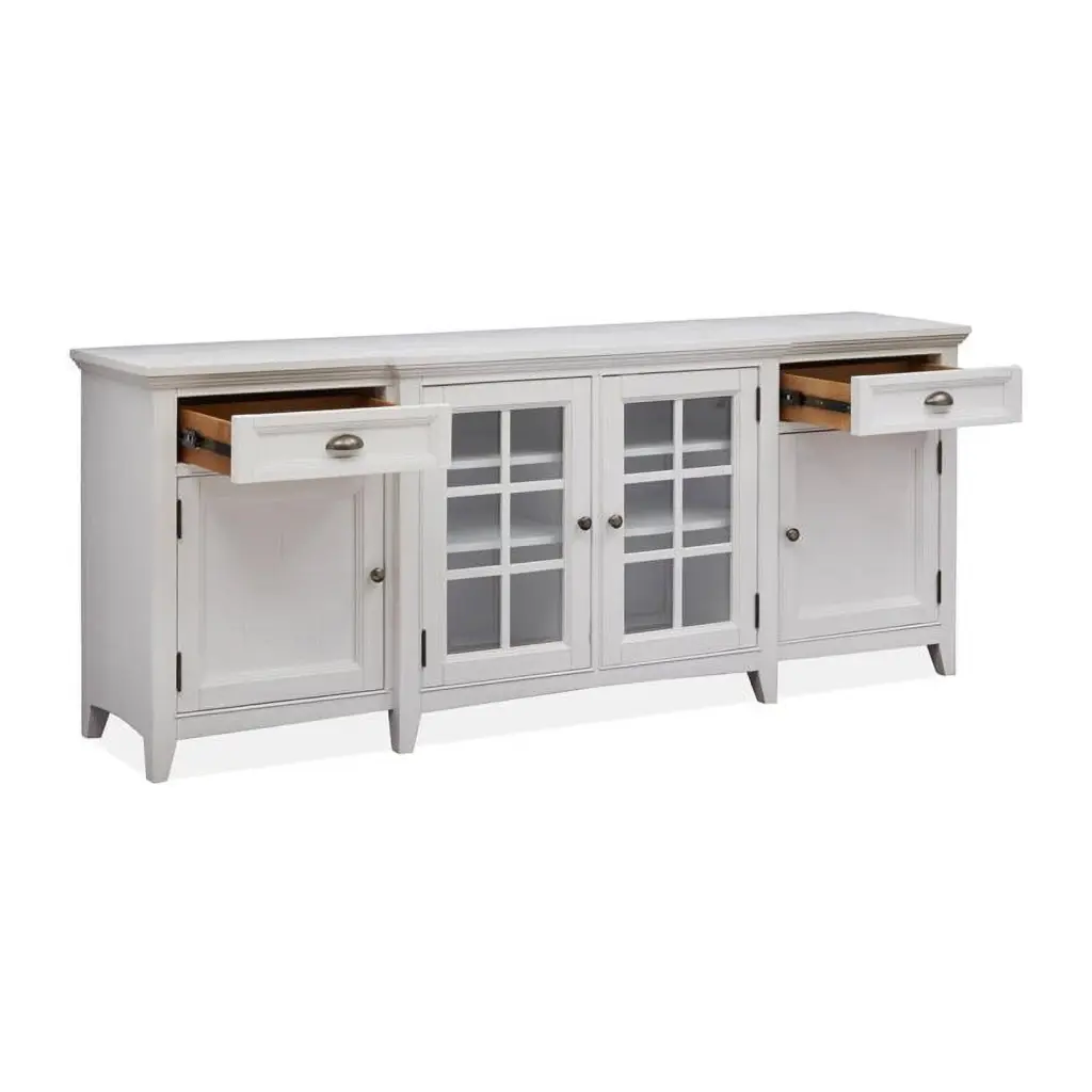 Heron Cove 80 Entertainment Console Chalk White Magnussen Home