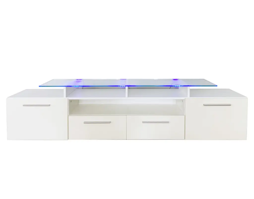 EVORA High Gloss TV Stand LED TVs Up to 80 Inches Maxima House