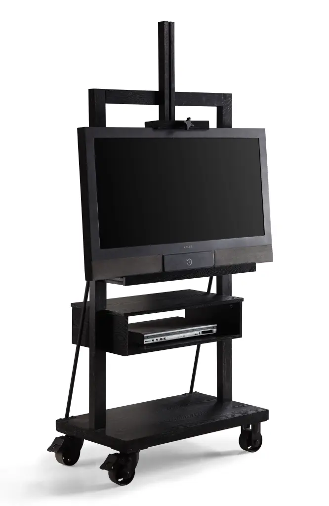 Posh Pollen Cullen 41 Inch Black TV Modern Wood Media Entertainment Stand
