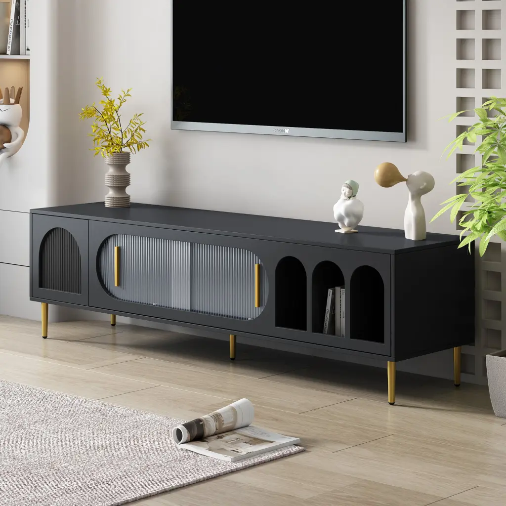 Modern TV Stand Entertainment Center Up To 70 Inch TVs u-can