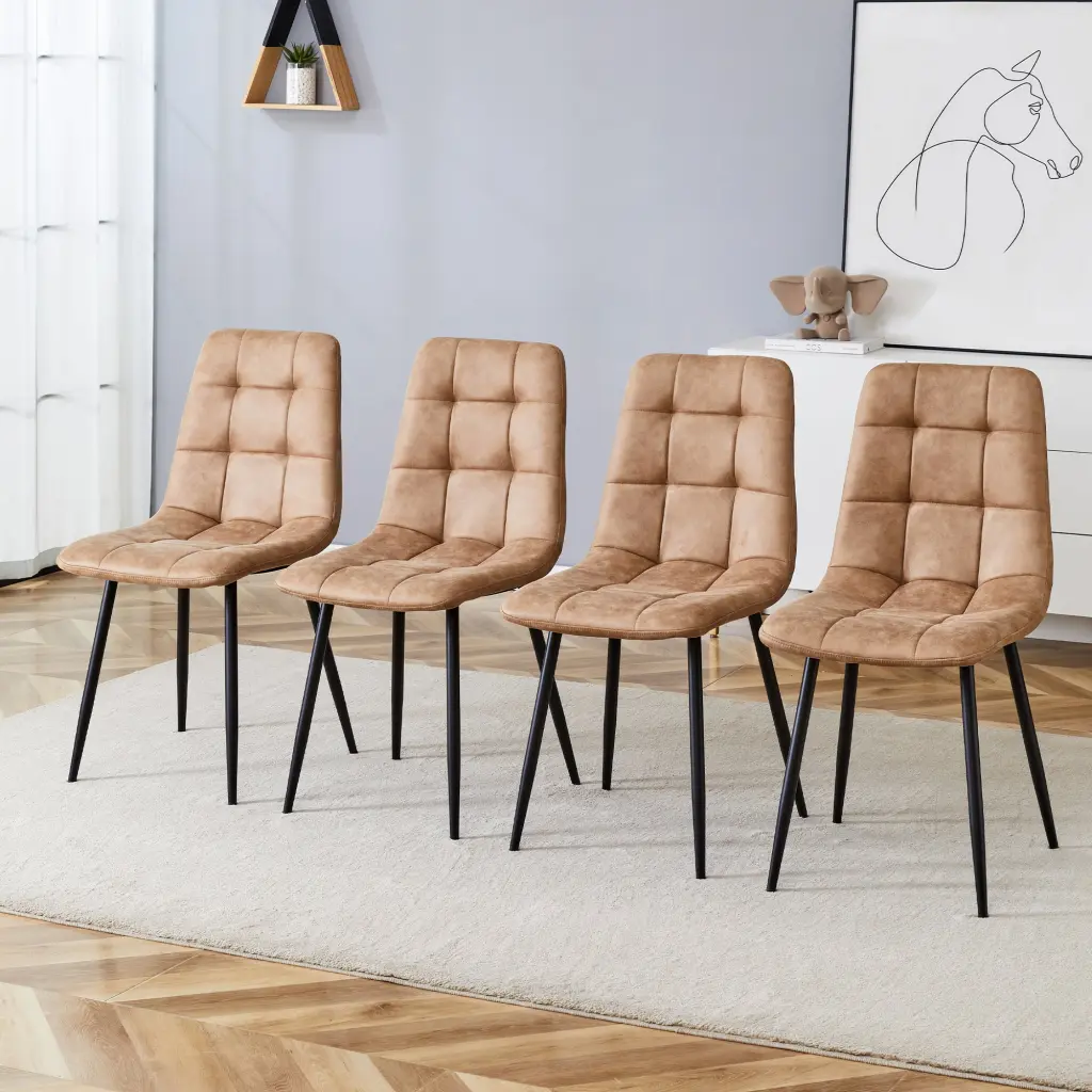 Modern Style Dining Chair, Mid Century Modern Shell Lounge Upholstered Chair a-q house