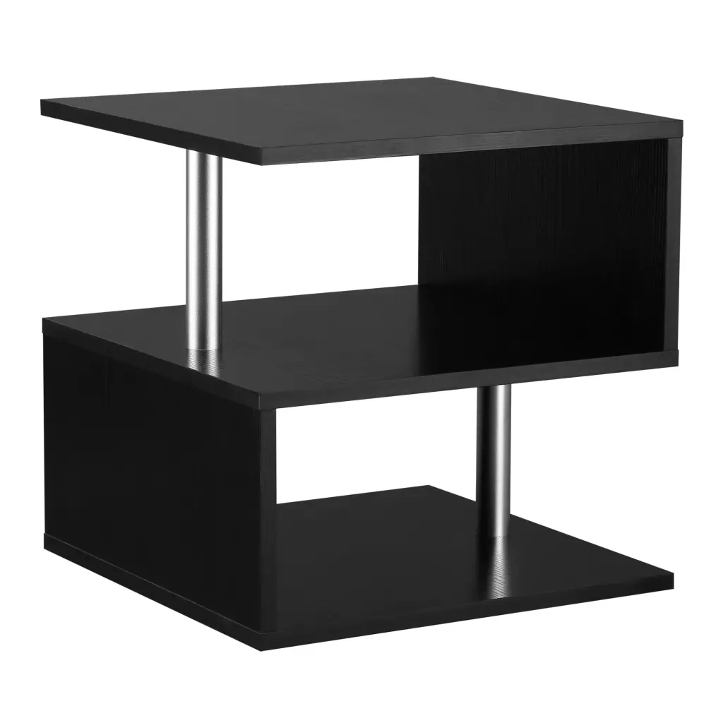 20 Inch Modern End Table S Shaped Accent Side Table Storage aosom business