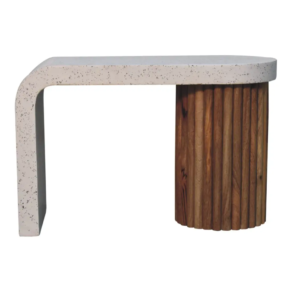 Serenity Coffee Table White Oak Terrazzo Top Modern Living Room Furniture artisan furniture