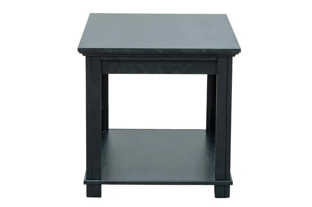 24 Inch End Table No Assembly Required C Finish Black Wood bridgevine home