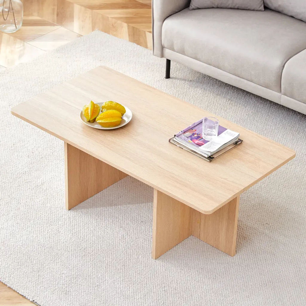 Modern Functional Timber Coffee Table Hueed Finish droom w-1151