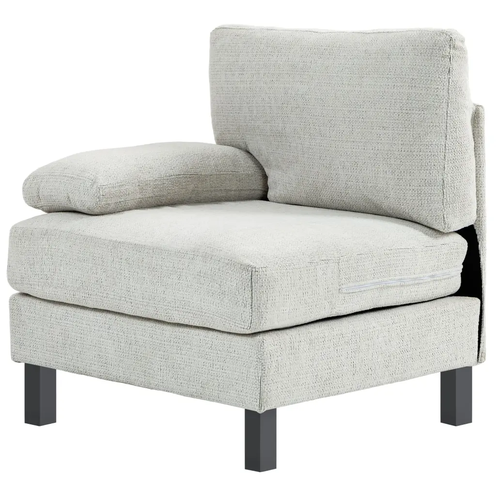 Homcom Modular Sectional Sofa Left Facing Armchair Wooden Legs aosom business