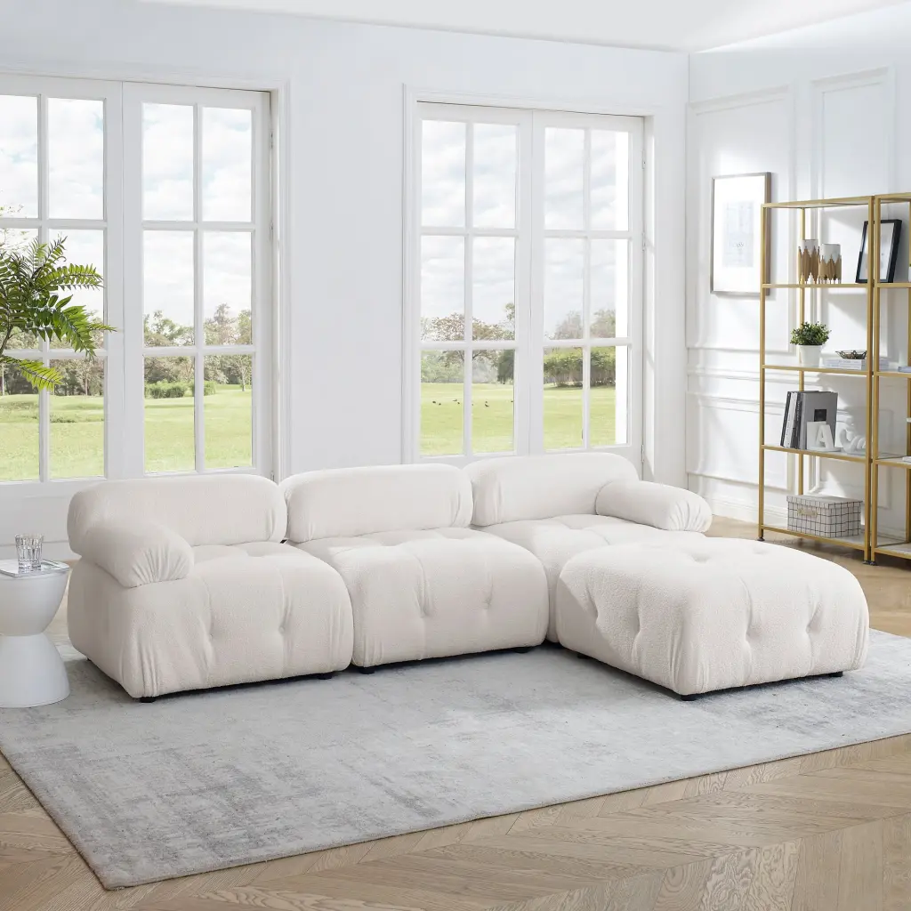 Modular Sectional Sofa Button Tufted Design and DIY Combination royal star