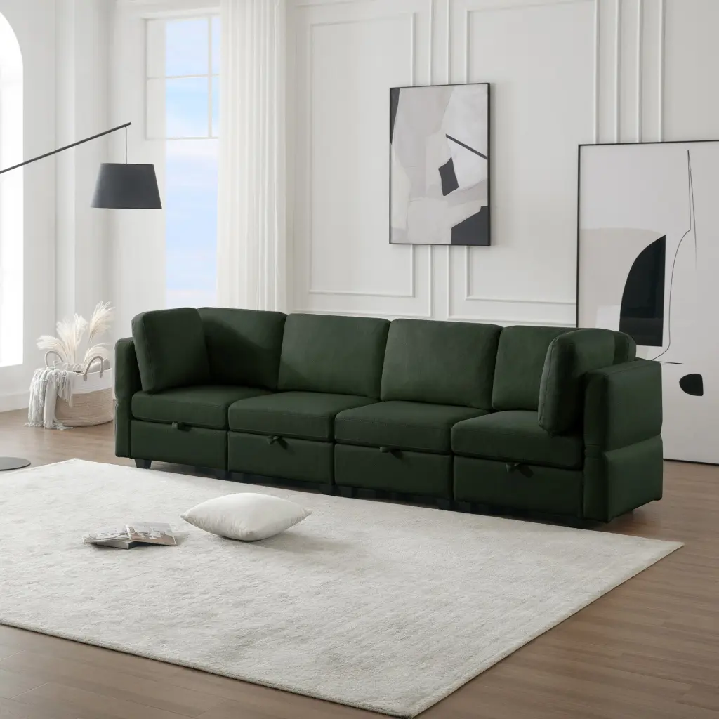 Modern Modular Sofa Couch Storage Seats Sectional Living Room ui furniture