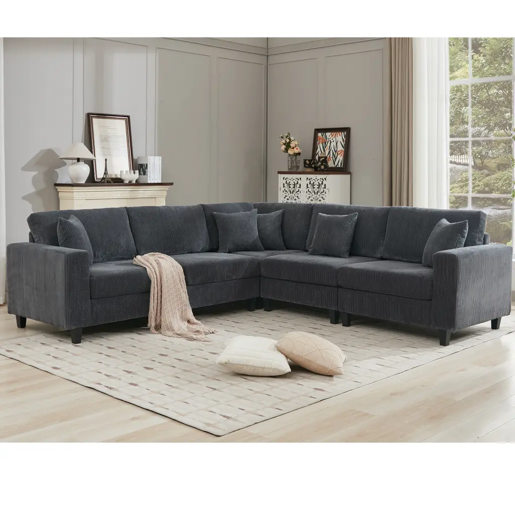 Oversized Modular Sectional Sofa Set L Shaped Couch Packaging Upgrade wf-furniture