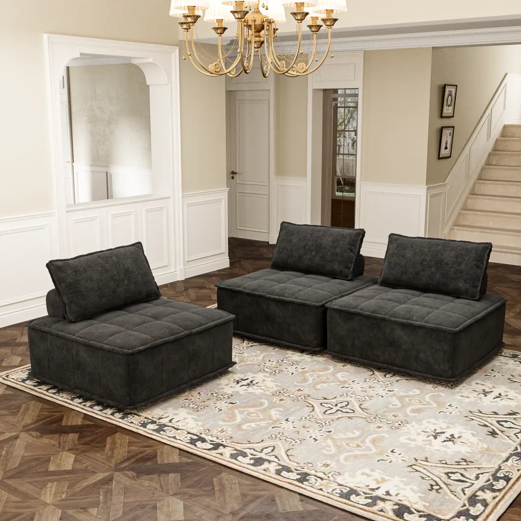 P41 3 Modular Modern Chenille Sofa Custom Comfort Living Room factoryx