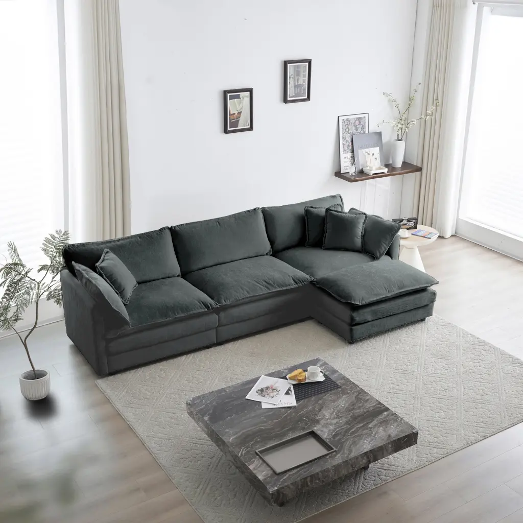 Free Combination Modular Oversized L-Shaped Sectional Sofa - Upholstered Comfort ui furniture