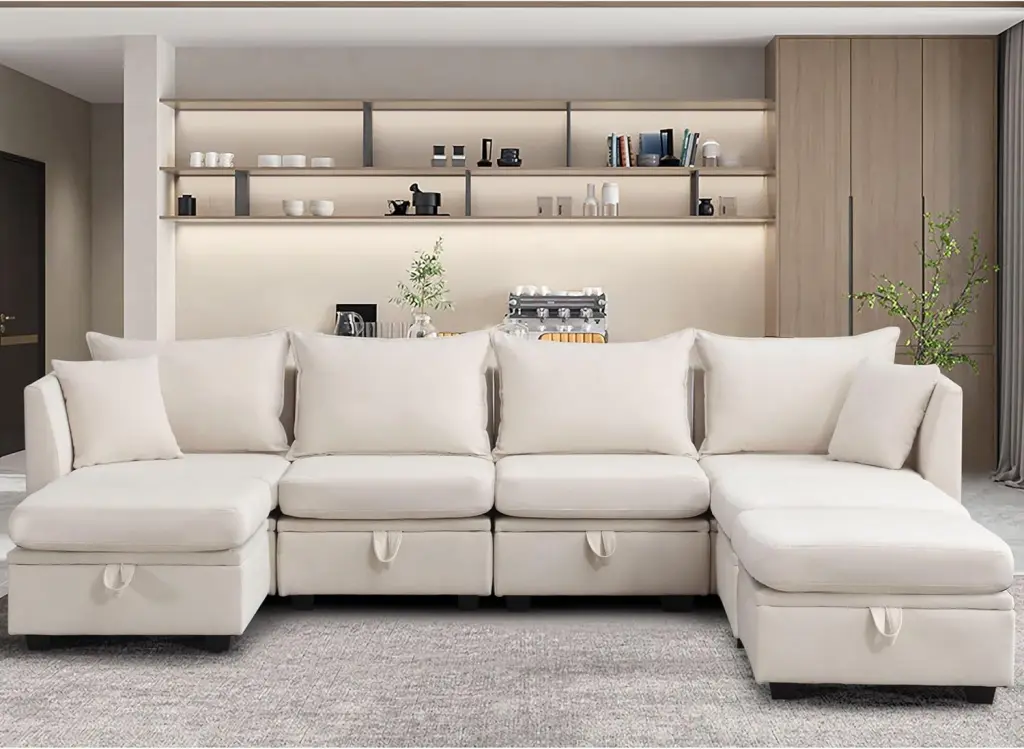 Modular Sectional Sofa Storage and Sleeper Functionality vanbow
