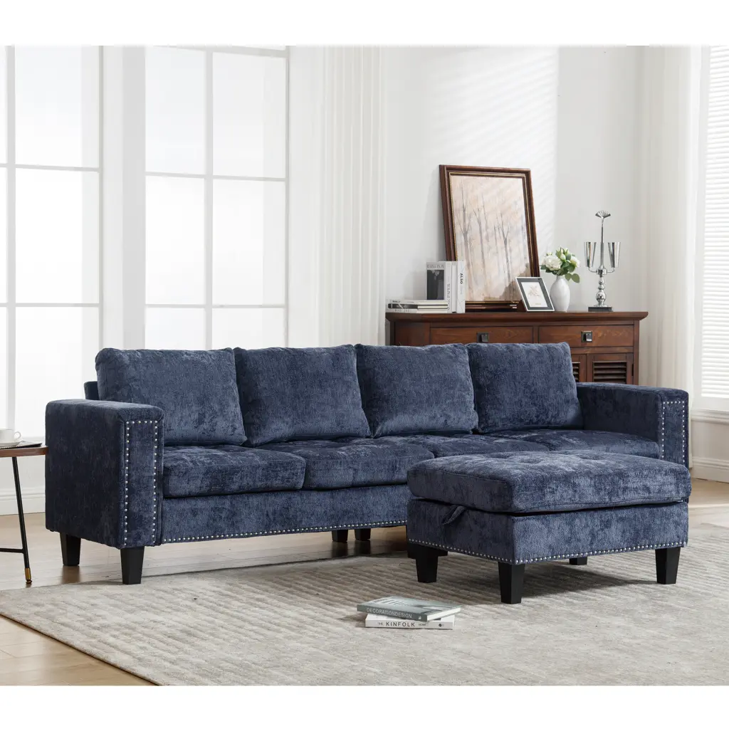 Arrived 5 Seat Modular Sofa Storage Ottoman Convertible Sectional wf-furniture