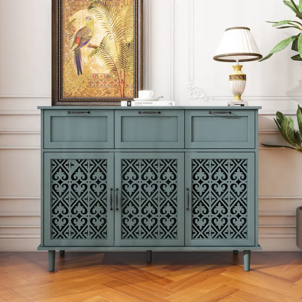 3 Door 3 Drawer Cabinet American Home Decor Bedroom Living Room rnb