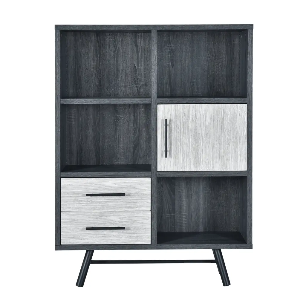 Multi Function Cabinet Grey Particle Board Home Storage nh-bo