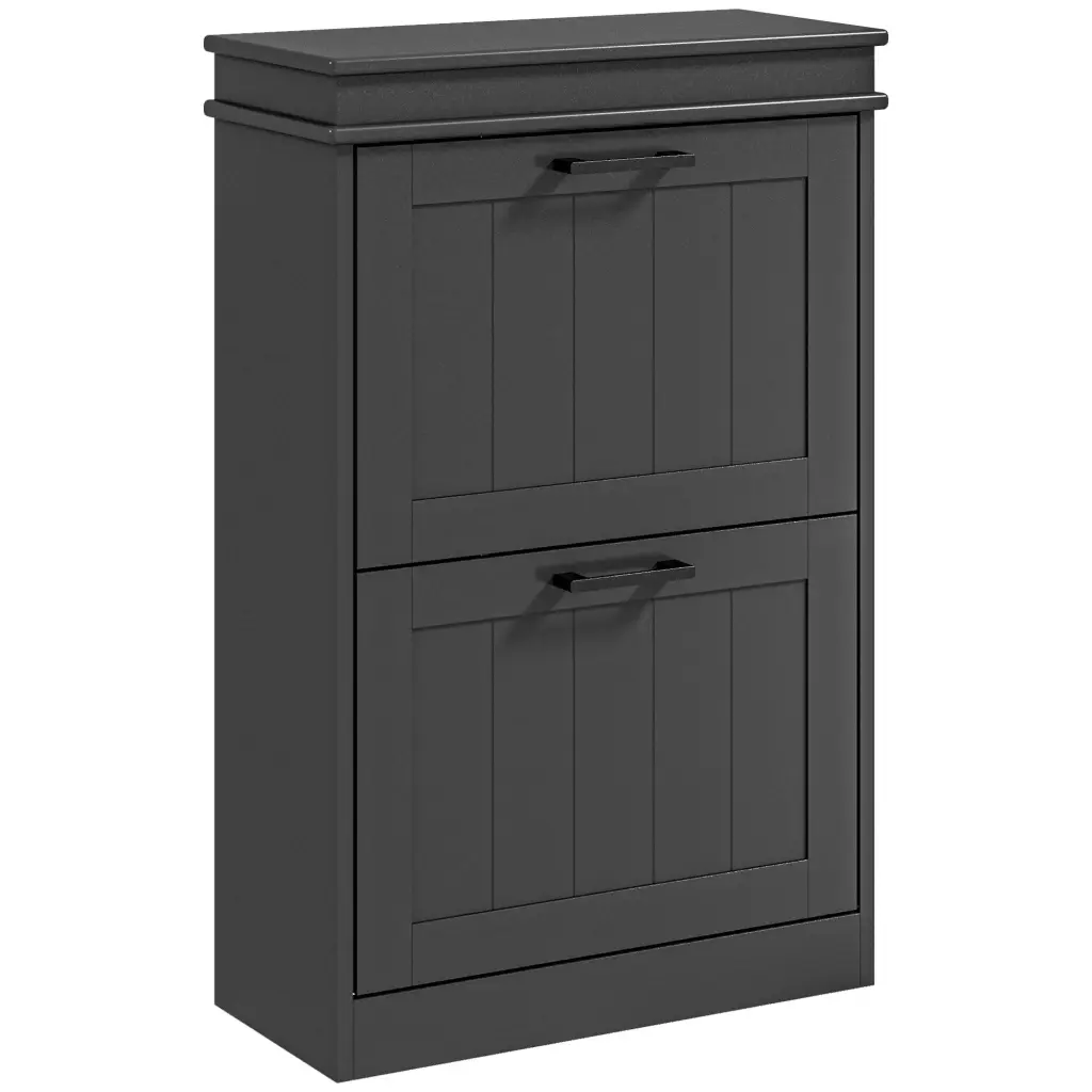 Homcom Shoe Cabinet Entryway, Narrow Shoe Rack Storage Organizer aosom business