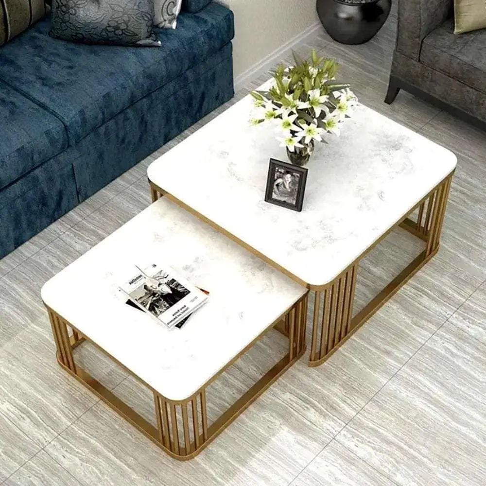 Writings on Wall Square Nesting Coffee Table Set 2 Living Room