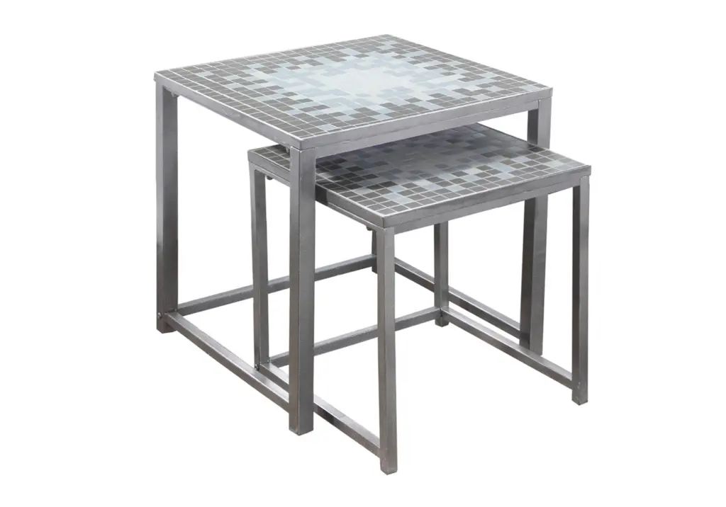 Set 2 Nesting Tables Metal Accent Side End Tables Living Room Bedroom 8th street living
