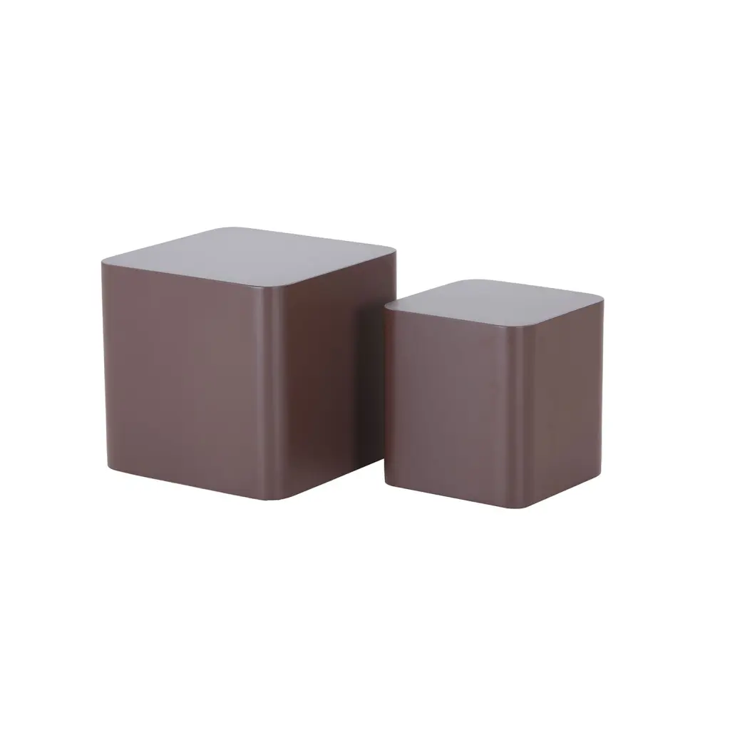 Mdf Nesting Table Set 2 Chocolate Brown Dark Brown Mdf justone interior