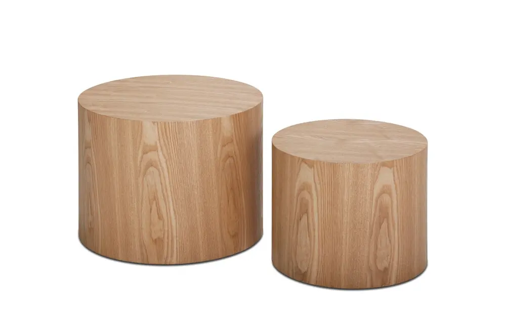 Mdf Side Table Coffee Table End Table Nesting Table Set 2 Oak Finish justone interior