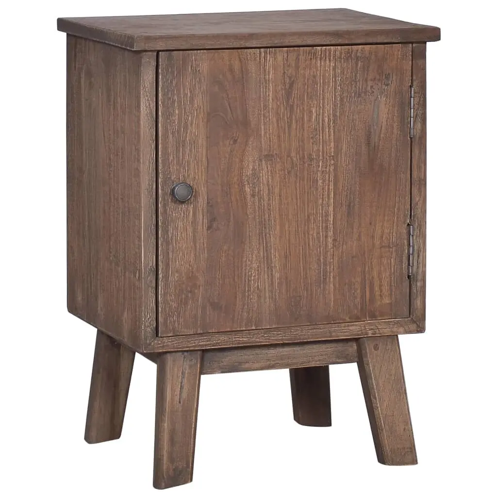 15.7 Inch Solid Teak Wood Bedside Cabinet Drawer