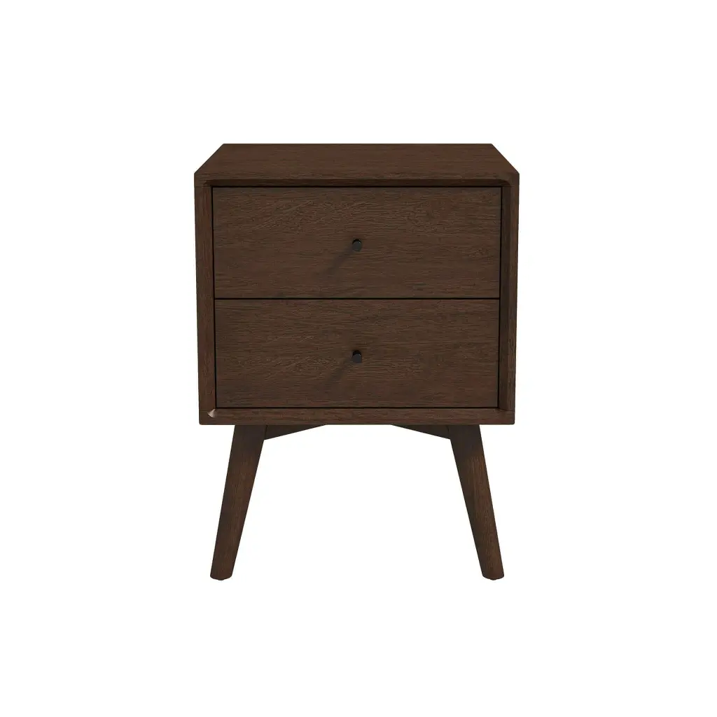 Caroline Night Stand 2 Drawers Dark Brown Bedside Cabinet ashcroft furniture